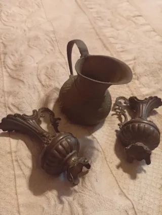 Set 3 vasetti vintage in metallo