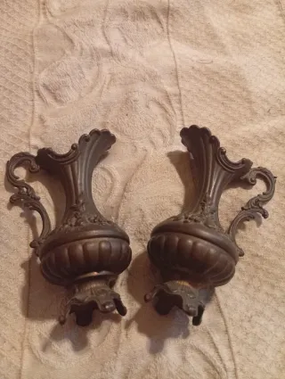 Set 3 vasetti vintage in metallo