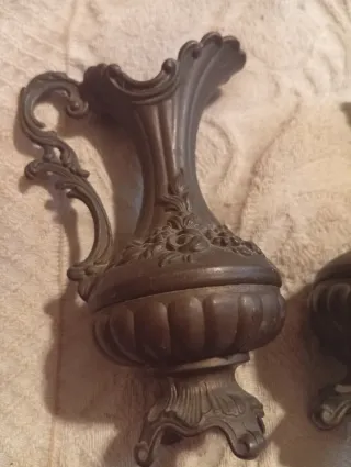 Set 3 vasetti vintage in metallo