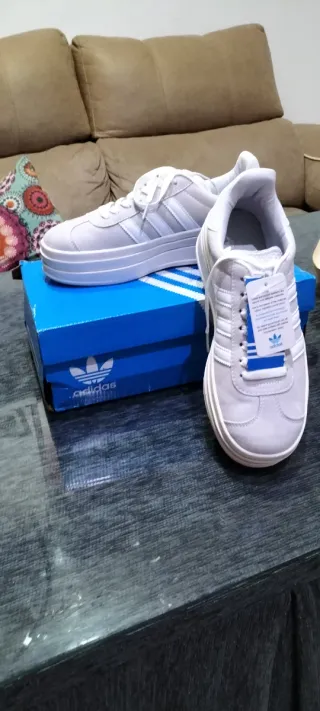 Zapatillas Adidas Gazelle Plataforma Gris