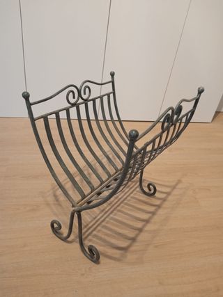 REVISTERO PLEGABLE RÚSTICO VINTAGE DE FORJA METAL