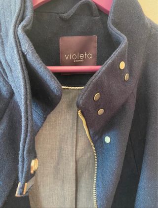 Abrigo paño azul Violeta