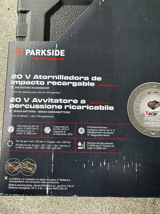 Atornillador  Parkside Perf 20V