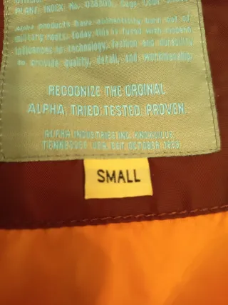 Chaqueta Alpha Industries Roja  Mujer