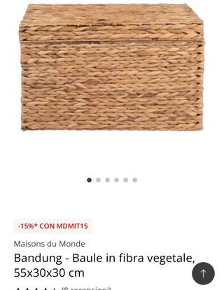 Baule in fibra vegetale Maisons du Monde