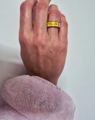 Anillo Bimba y Lola Lila Malva y Amarillo