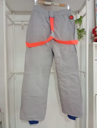 Pantalón da Neve/Sci Grigio con Bretelle