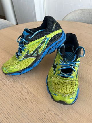 Zapatillas Mizuno Running Azul y Verde