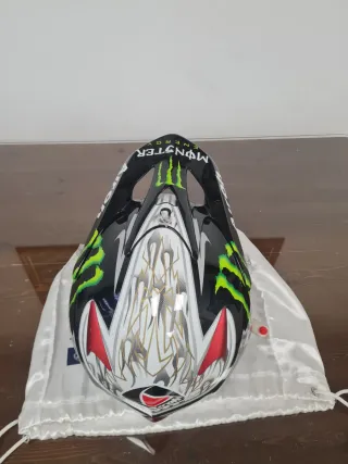 Casco Airoh Motocross Gafas Rojas