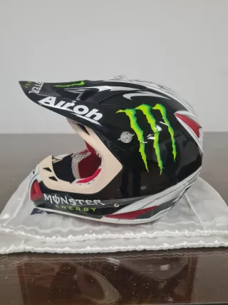 Casco Airoh Motocross Gafas Rojas