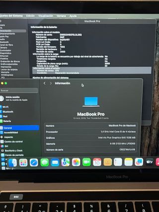 MacBook Pro 13"2019 i5 8GB 256GB.perfecto estado.