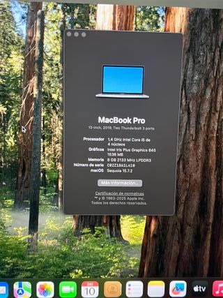 MacBook Pro 13"2019 i5 8GB 256GB.perfecto estado.