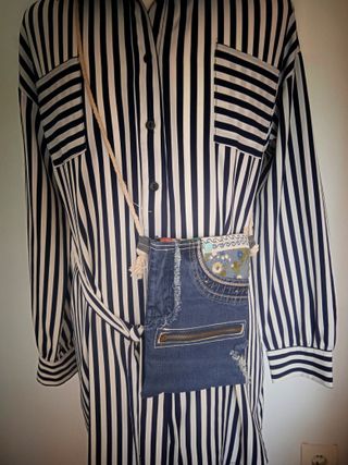 Bolso vaquero denim con cremallera