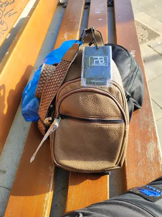 Riñonera Paolo Bags Marrón y Negra