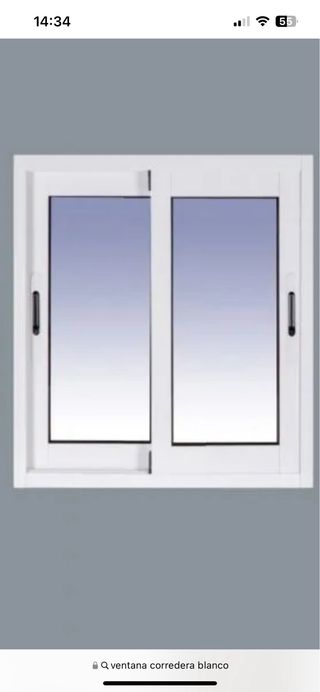 Ventana corredera blanca cristal climalit 60x60