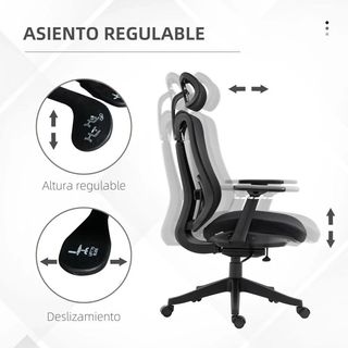 Silla de Escritorio de Malla con Reposacabezas