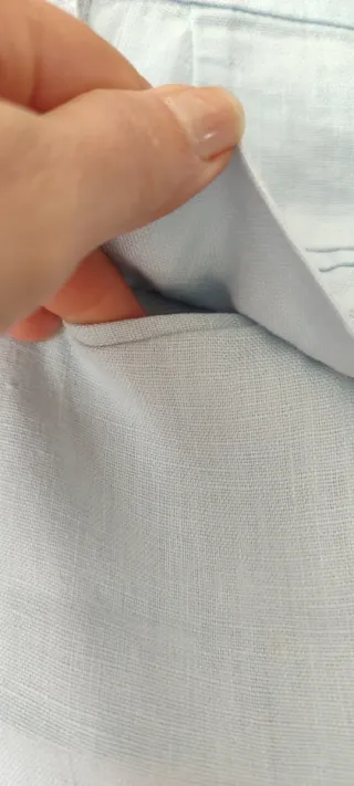 Calças Part Two linho azul tam 38