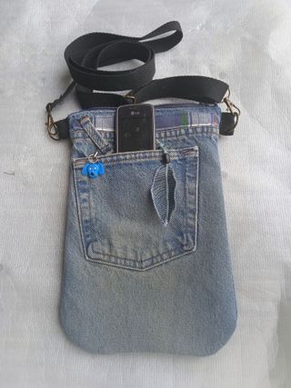 Bolso vaquero pequeño con adornos