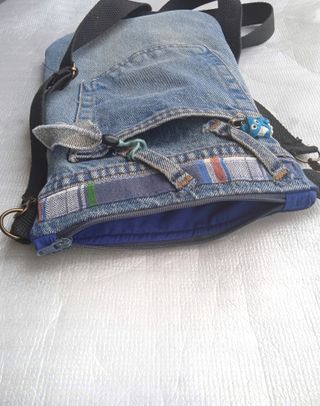 Bolso vaquero pequeño con adornos