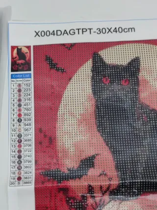 Kit Pintura Diamante Gato 30x40cm