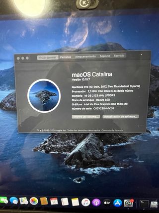 MacBook Pro 2017 Piezas Plata