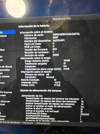 MacBook Pro 2017 Piezas Plata