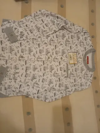 Camicia a maniche lunghe con navi tg 12 anni