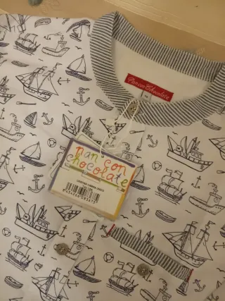 Camicia a maniche lunghe con navi tg 12 anni