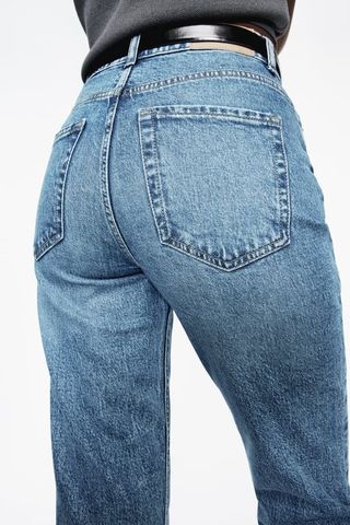 Jeans ZW Mom Fit Tiro Alto Rectos Zara Mujer