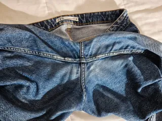 Jeans ZW Mom Fit Tiro Alto Rectos Zara Mujer