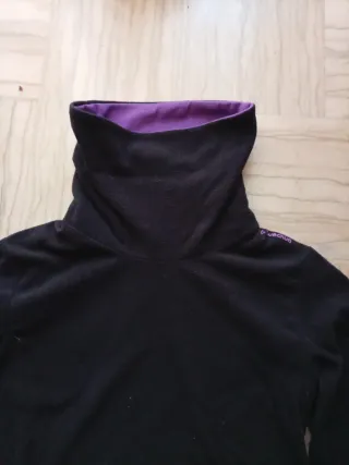 Maglia termica pile Decathlon doppio collo