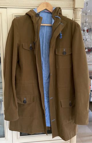 Chaquetón parca El Ganso marron e interior azul