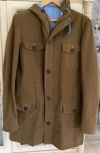 Chaquetón parca El Ganso marron e interior azul