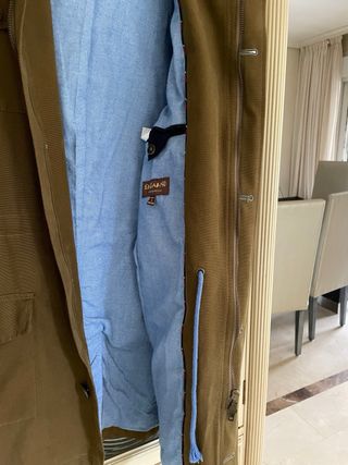 Chaquetón parca El Ganso marron e interior azul