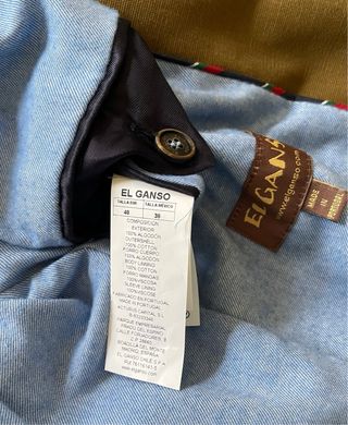 Chaquetón parca El Ganso marron e interior azul