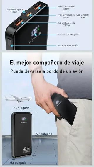 Batteria esterna senza apertura 20000mAh Design leggero!!