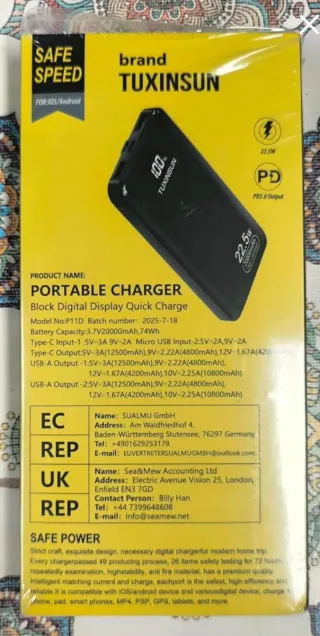 Batteria esterna senza apertura 20000mAh Design leggero!!