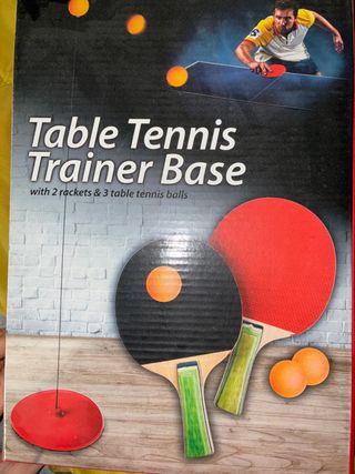 Base Entrenador Ping Pong + 2 Raquetas + 3 Bolas