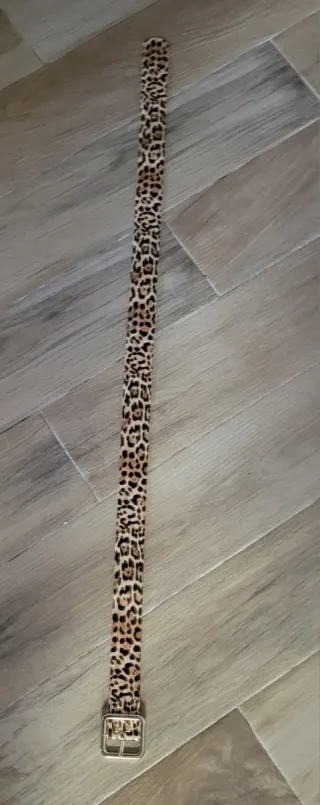 Cinturón estampado leopardo 100cm