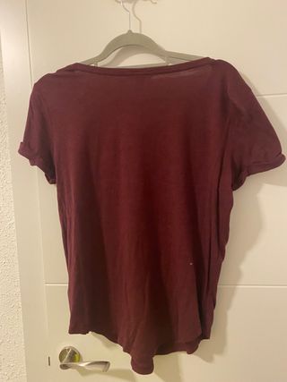 Camiseta H&M Burdeos Talla S