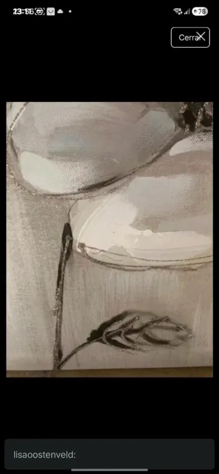 Cuadro 30x30 Flores Shabby Chic Nórdico