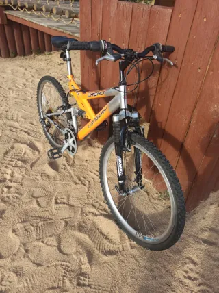 Bicicleta de Montaña Naranja y Plata