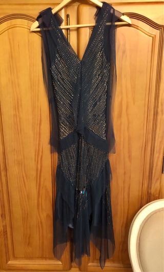 Vestido Fiesta T38 El Corte Inglés Verde Tul