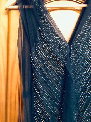 Vestido Fiesta T38 El Corte Inglés Verde Tul