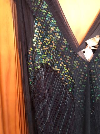 Vestido Fiesta T38 El Corte Inglés Verde Tul