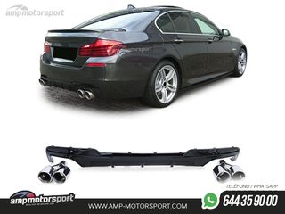 DIFUSOR TRASERO BMW SERIE 5 F10 / F11 LOOK M-PERFORMANCE COLAS DOBLES