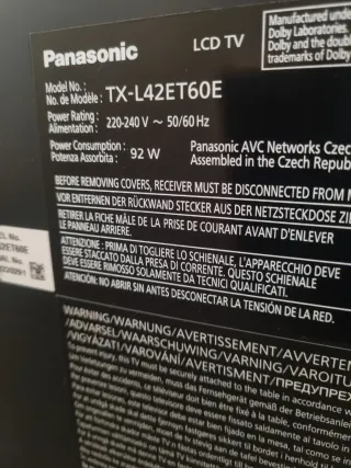 TV LCD Panasonic TX-L42ET60E IMPECABLE