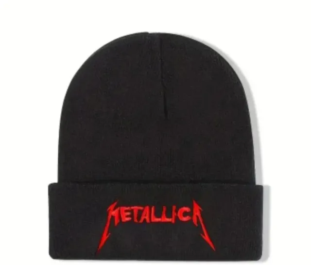 Gorra Metallica Negra Logo Rojo
