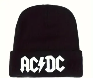 Gorro AC/DC Negro con Logo Blanco