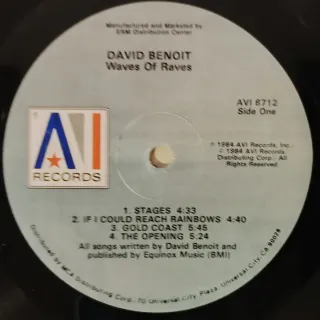 Vinilo David Benoit Waves of Raves Jazz
